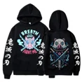 thumbnail image 1 of Sudadera con capucha de Anime Demon Slayer, suéteres, sudaderas con estampado gráfico de Muichiro Tokito, ropa de calle informal de hip hop, 1 of 6