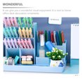 thumbnail image 5 of KALLORY 1 Set Drawer Style Stationery Holder Multi-function Pen Organizer for Home Office 9.7X6.9X5.7in, 5 of 8