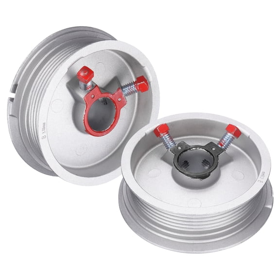 Uxcell Garage Door Cable Drum, Zinc Alloy Overhead Garage Door Parts Up to 8 ft for Door Repair Parts, Replacement, and Installation, Silver