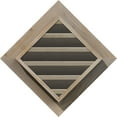 thumbnail image 4 of 18"W x 18"H Diamond Gable Vent (24 3/8"W x 24 3/8"H Frame Size): Unfinished, Functional, Smooth Pine Gable Vent w/ 1" x 4" Flat Trim Frame, 4 of 12