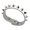 White leather silver, variant on Alternative Fashion Studded Leather for Teens and Adults Comfort Fit Gothic Jewelry Punk Styles Wristband