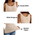 thumbnail image 5 of Women's Regular Size Vest with Built-In Bra, Featuring Comfortable And Breathable Shaping Tops That Can Be Worn As Outerwear And Underwear With Wider Strap Skin XL, 5 of 8