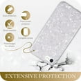 thumbnail image 2 of Shell Glitter Pearly Case For iPhone SE 2020, Bling Pearly-Lustre Translucent Slim Soft TPU IMD Cover For Teen Girls Women White, by Insten, 2 of 10
