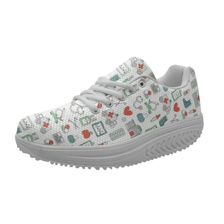

Medical Tools Hospital Nurse Pattern Sneakers Spring Autumn Outdoor Travel Dirt Resistant Casual Shoes Lightweight Soft Footwear
