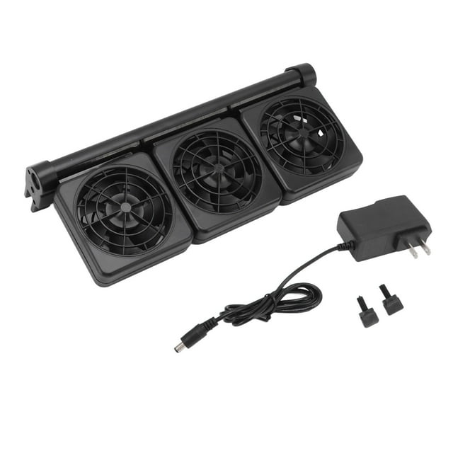 Fish Tank Cooling Fan, Plastic DC12V Adjustable Wind Speed Aquarium Chillers Cooling Fan For Fish Tank 3 Fan