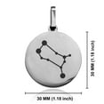thumbnail image 2 of Stainless Steel Gemini (Twins) Astrology Constellation Round Medallion Pendant Necklace, 2 of 3
