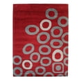 thumbnail image 2 of EORC Red Hand-Tufted Wool Transitional Modern Tufted Rug, 9' x 12'-Color:Red,Material:Wool, 2 of 4