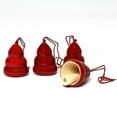 thumbnail image 3 of Christmas Décor Handcrafted Eco-friendly Red Wooden Tree Bell Hangings - Set of 4, 3 of 4
