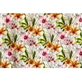 thumbnail image 5 of Fabric Mart Direct Pink, Orange Cotton Printed Fabric By The Yard, 54 inches or 137 cm width, 8 Continuous Yards Pink Cotton Fabric, Garden Blossom, Upholstery Drapery Curtain Wholesale Fabric, 5 of 8