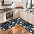 thumbnail image 3 of Kitchen Rugs Sets Of 2,Gray Dinosaurs Exotic Leaves Anti Fatigue Kitchen Mat Rugs Non Slip Washable,Decorative Kitchen Floor Mats for Kitchen,Sink,Laundry,17"x47"+17"x47", 3 of 5