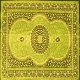thumbnail image 1 of Ahgly Company Indoor Square Medallion Yellow Traditional Area Rugs, 8' Square, 1 of 4