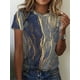 thumbnail image 5 of Camiseta informal con estampado de cara para mujer, ropa de calle de manga corta, estilo Harajuku, gran oferta, 5 of 5