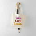 thumbnail image 5 of CafePress - Live Love Laugh Tote Bag - Unisex Canvas Tote Bag, Beige, 1-Piece, 5 of 7