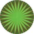thumbnail image 1 of Ahgly Company Indoor Round Patterned Pea Green Area Rugs, 3' Round, 1 of 6