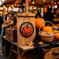 thumbnail image 6 of Miwamany Halloween Hanging Pendant, Spooky Pumpkin Ghost Bat Ornament, Round Door Wall Window Decor for Home Party Indoor Outdoor Display, 6 of 6