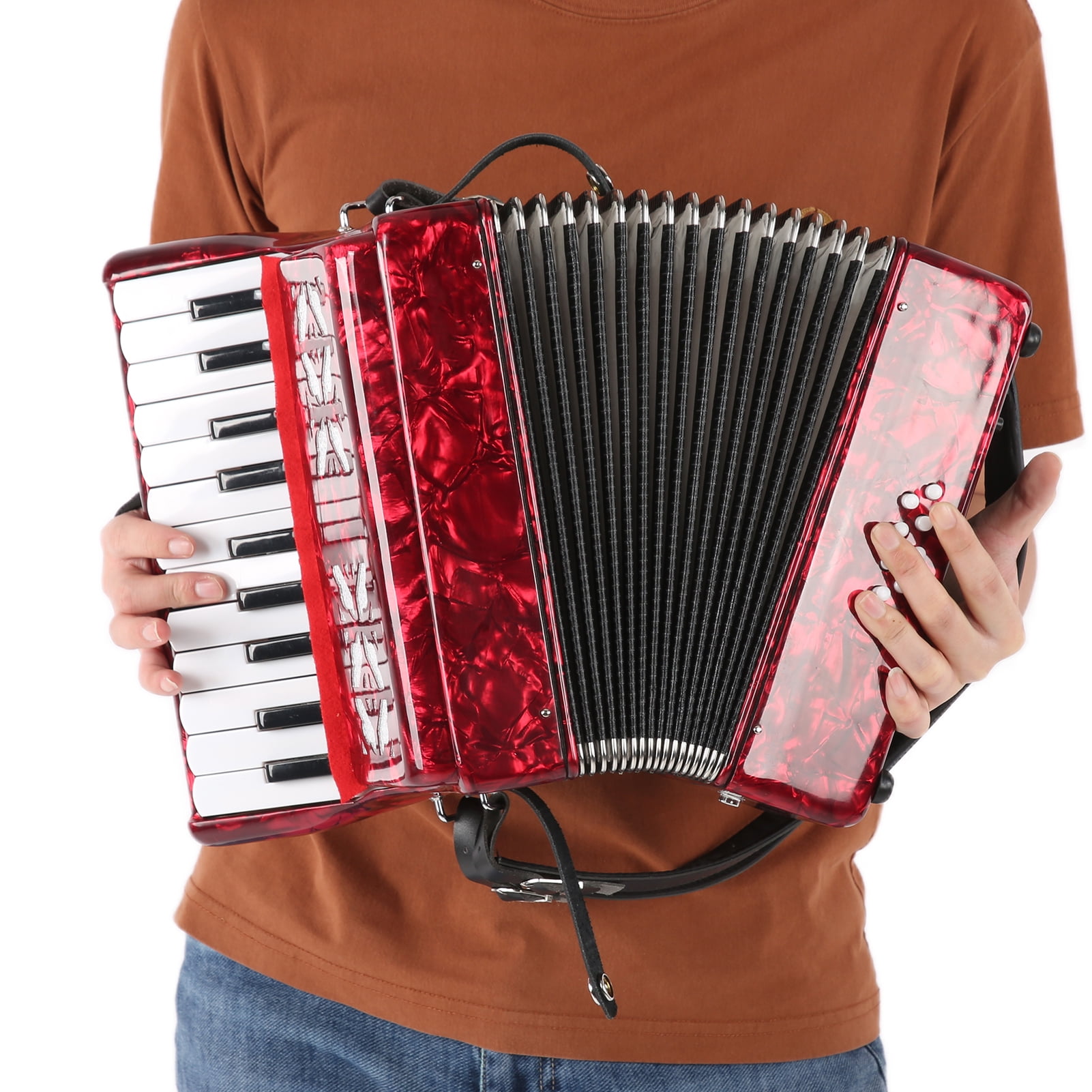 Zaqw Beginner Accordion,IRIN Accordion Piano 8 Bass 22‑Key Playing