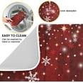 thumbnail image 2 of Christmas Tree Dish Drying Mat 16x18 inch Xmas New Year Snowflake Wooden Dish Drainer Kitchen Counter Mats Bottles Dish Dry Pad Protector for Kitchen Countertops, 2 of 7