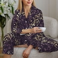 thumbnail image 6 of Daiia Dice for Women's Long-Sleeved Pajama Set – Soft & Comfortable Sleepwear Button-Up Pajamas Cozy Lounge Wear-Large, 6 of 7