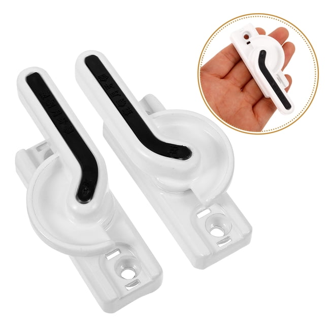 Mobutofu 2Pcs Zinc Alloy Sliding Window Locks for Home Security and Window Safety in White