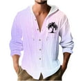 thumbnail image 2 of JXMVOJ Men's Summer Nylon Spandex Breathable Hoodie | Vintage Printed Casual Long Sleeve Drawstring Sweatshirt | Outdoor Daily Fashion Loose Fit Activewear, 2 of 5