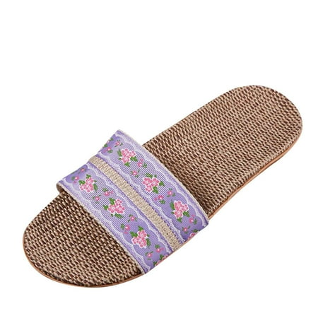 

Women s Slippers Size 8 Slippers For Fashion Ladies Women Breathable Bohemia Beach Slip On Shoes Casual Sandals On Indoor Outdoor House Shoes