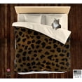 thumbnail image 3 of Funda Nórdica Estampado Leopardo Marrón, Animal Print Funda Nórdica Microfibra Suave-Made, 3 of 9