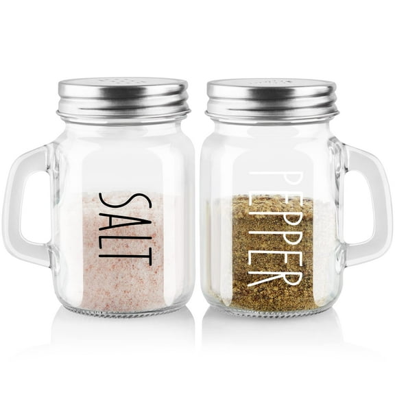 Salt and Pepper Shakers Set,4 oz Cute Salt Pepper Shaker,for Home Restaurants,with Stainless Steel Lids