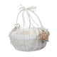 thumbnail image 5 of Cesta de Boda Cesta de Niña de Flores Hermosa Cesta de Flores Pequeña Portátil Pajarita de para Ocasiones Especiales Cumpleaños Mar Rosa, 5 of 8