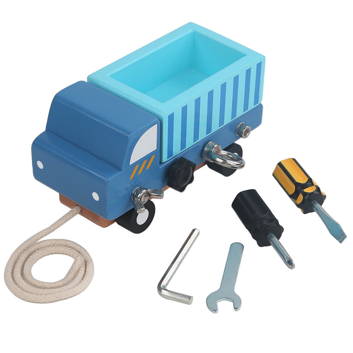 Montessori Toy Screwdriver Set Wooden Screwdriver Board Kids Toys Fun Truck Busy Screwdriver Set