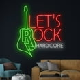 thumbnail image 3 of Handmadetneonsign Let's Rock Hardcore Led Sign, Rock N Roll Neon Light, Rock Neon Sign, Music Leds, 3 of 5
