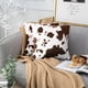 thumbnail image 3 of 2 fundas de almohada con estampado de vaca, funda de almohada de felpa, sin relleno, 3 of 6
