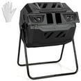 thumbnail image 1 of Costway Bac à Compost de 43 Gallons avec Double Chambre Rotative, Noir, 1 of 10