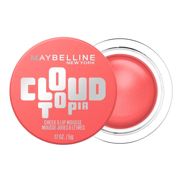 Maybelline New York Cloudtopia Blush, Cheek & Lip Mousse, Blurred Matte Finish, Long Wear