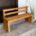 thumbnail image 1 of Banca de Jardín con Respaldo para Exterior o Interior para Tres o Dos personas, Estilo Vintage De Madera Durable. D4  Moderno, 1 of 9