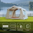 thumbnail image 6 of QUIETLEMON 8 m ² Inflatable Tents for Camping with canopy, Blow Up Tent with Hand Pump, Easy Setup InflatableTent 4 Season Tent, Waterproof Oxford Air Glamping Tents for Camping Adult 4/6/8 Person, 6 of 9