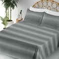 thumbnail image 3 of Ambesonne Geometric Fitted & Flat Sheet with Sham 3 Pcs Set, Monochrome Abstract Grey, Twin, Charcoal Grey Off White, 3 of 5