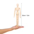 thumbnail image 2 of Figura de arte kukmakri de 30 cm, juego de 5, modelo de madera posable, 2 of 7