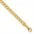 thumbnail image 2 of Auriga Fine Jewelry 14K Yellow Gold Polished 5.7mm Solid Curb 8 Inch Chain Bracelet for Women, 2 of 6