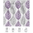 thumbnail image 5 of Grey and Bed Skirt Purple Olive Leaf Texture Watercolor Bed Skirts Queen Size 18 Inch Drop, Wrap Around Dust Ruffle&nbsp;Bedskirt with Adjustable Elastic Belt for Queen Size Beds, 5 of 7