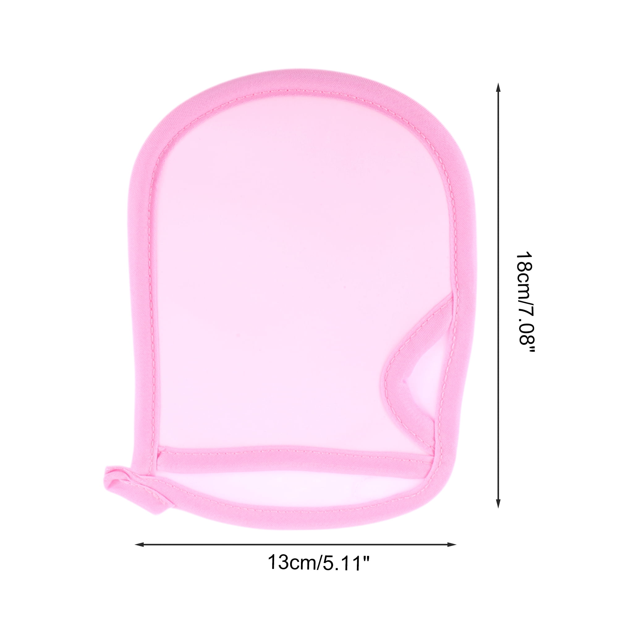 Unique Bargains Shower Gloves Body Scrubber for Bathroom 7.08"x5.11" 1 Pc Pink
