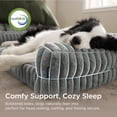 thumbnail image 3 of U By Bedsure Comfy Fleece Orthopedic Extra Large Dog Bed, Waterproof Egg-Crate Foam Pet Couch Sofa with Sides, Non-Slip Base, Washable Corduroy Cover, Gray, 3 of 8