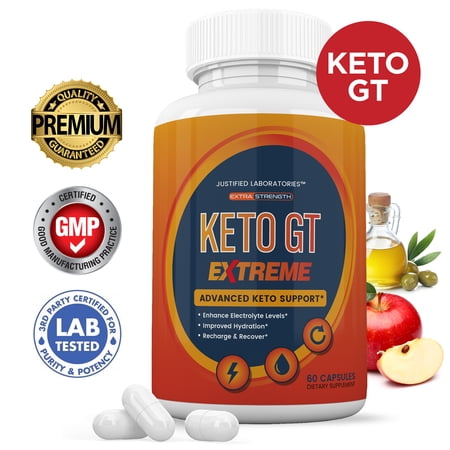 Keto GT Keto ACV Extreme Pills 1675mg Alternative to Gummies Dietary Supplement 60 Capsules
