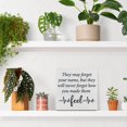 thumbnail image 5 of Zomyto 5"x5" Inspiration Nurse Quote Decorative Wooden Box Sign They May Forget Your Name Wood Block Plaque Desk Decor Home Office Shelf or Wall Display, 5 of 5