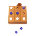 thumbnail image 4 of AmishToyBox.com Wooden Marble Tic Tac Toe Game with Built-in Storage for Marbles Oak Board with Cherry Lid, 4 of 7