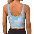 thumbnail image 3 of Lsque Cute Pink Mushrooms Printed Women'S Sports Bra, Compression, Moisture Wicking, High-Impact Sports Bra For Women,Supportive sports bra-Medium, 3 of 9