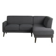 thumbnail image 2 of Studio Living Shoreline Modern Indoor Sectional Sofa, Charcoal Fabric, 2 of 12