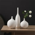 thumbnail image 6 of Vintage White Plain Embryo Ceramic Vase Living Room Table Decoration, 6 of 7