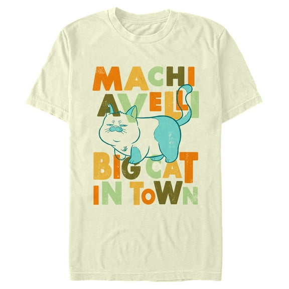 Men's Luca Machiavelli Big Cat in Town Graphic Tee Beige 2X Large