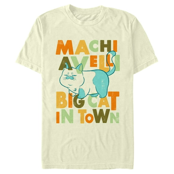 Men's Luca Machiavelli Big Cat in Town  T-Shirt - Beige - Large