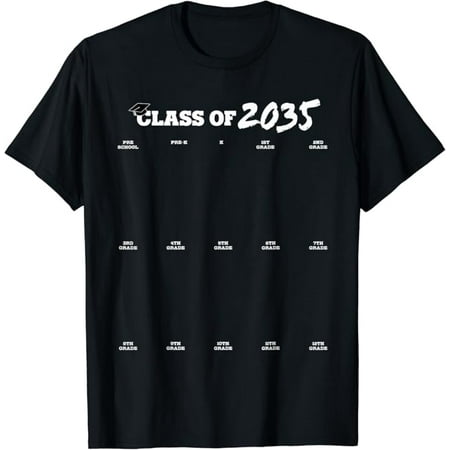 

Kindergarten Class of Class of 2035 Grow With Me T-Shirt